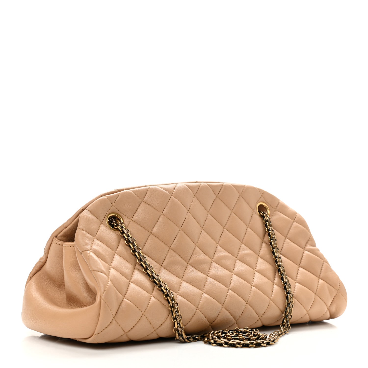 Chanel Lambskin Quilted Medium Just Mademoiselle Beige 2 of 11