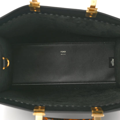Fendi Vitello King Plexiglass Medium Fendi Sunshine Shopper Tote Black 5 of 10