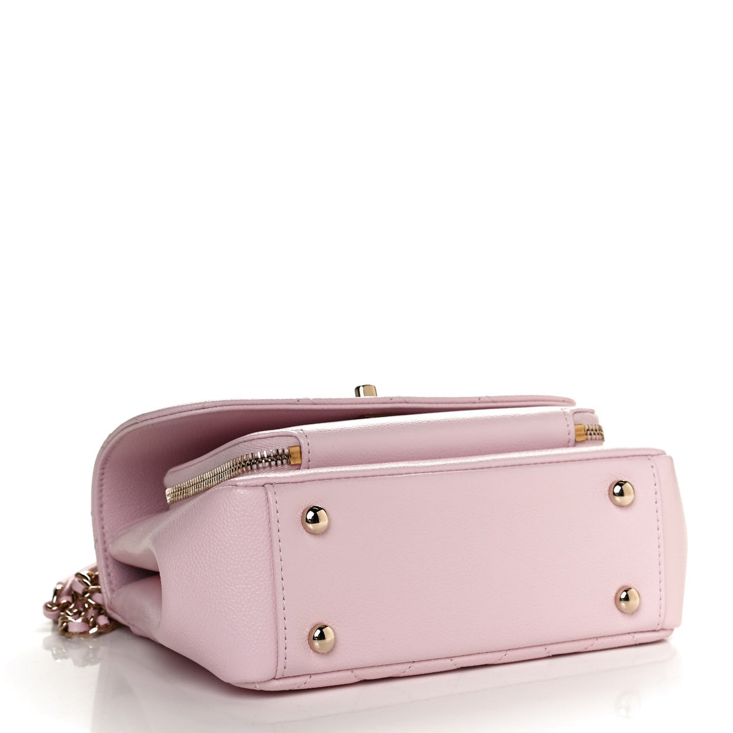 Caviar Quilted Small Business Affinity Flap Light Pink