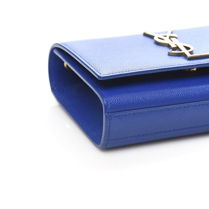 Saint Laurent Grain De Poudre Small Classic Monogram Kate Satchel Royal Blue 7 of 9