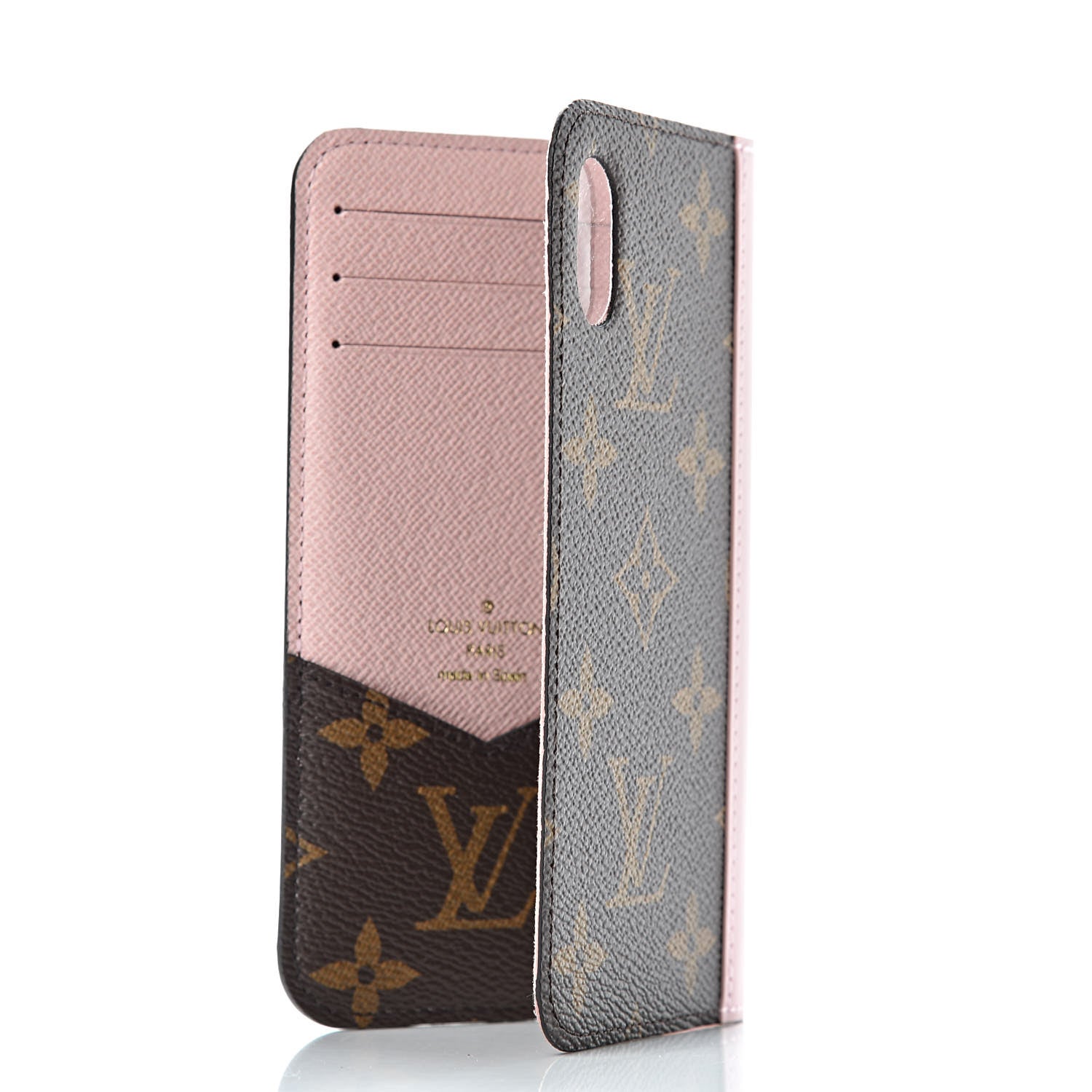 Louis Vuitton Monogram 2019 Christmas Animation iPhone X/XS Max Folio Case Rose Ballerine 3 of 7