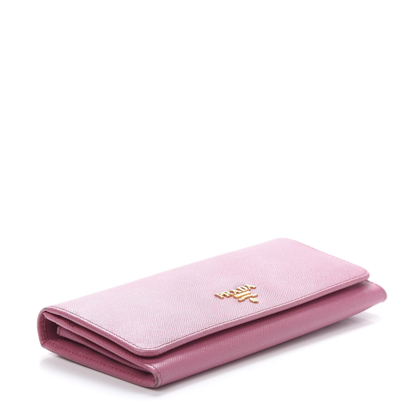 Saffiano Metal Continental Flap Wallet Begonia