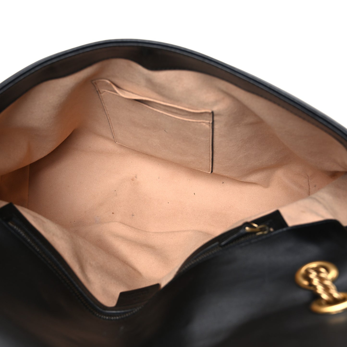 Calfskin Matelasse Medium GG Marmont Shoulder Bag Black