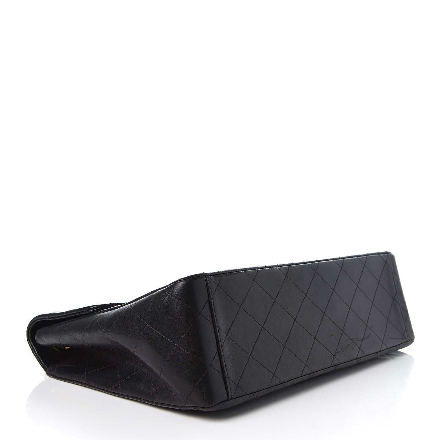 Chanel Lambskin Quilted XL Jumbo Single Flap Black 5 of 8