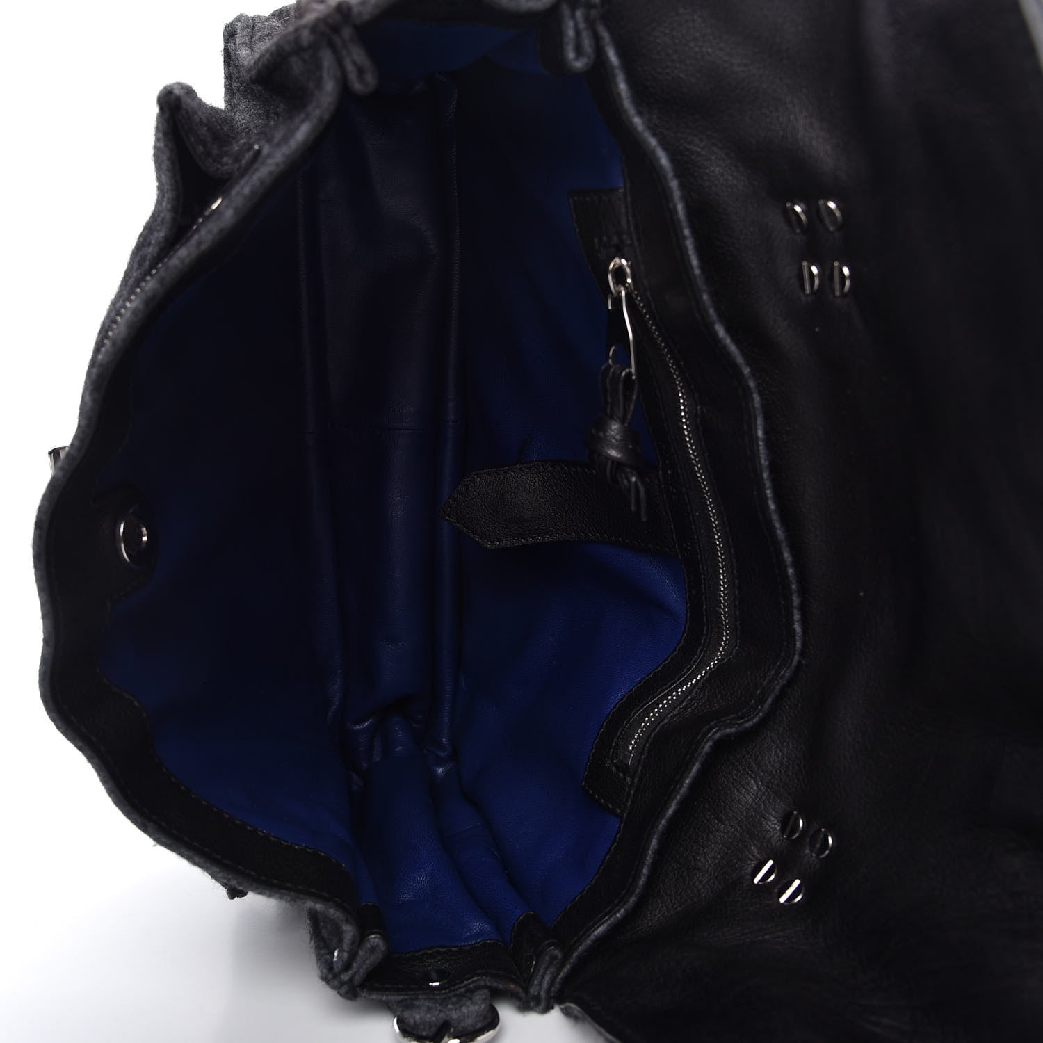 Proenza Schouler Melange Felted Wool Medium PS1 Satchel Charcoal Black 5 of 9
