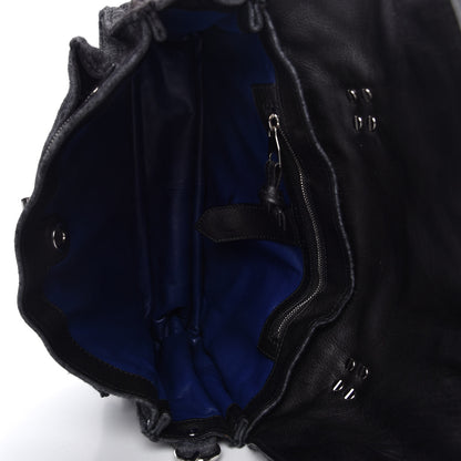 Proenza Schouler Melange Felted Wool Medium PS1 Satchel Charcoal Black 5 of 9