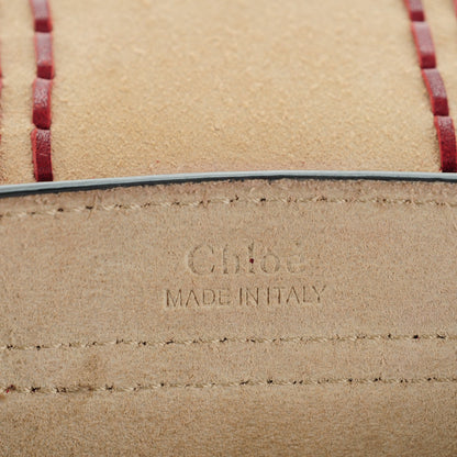 Chloe Suede Calfskin Braided Mini Hudson Shoulder Bag Sienna Red 7 of 8