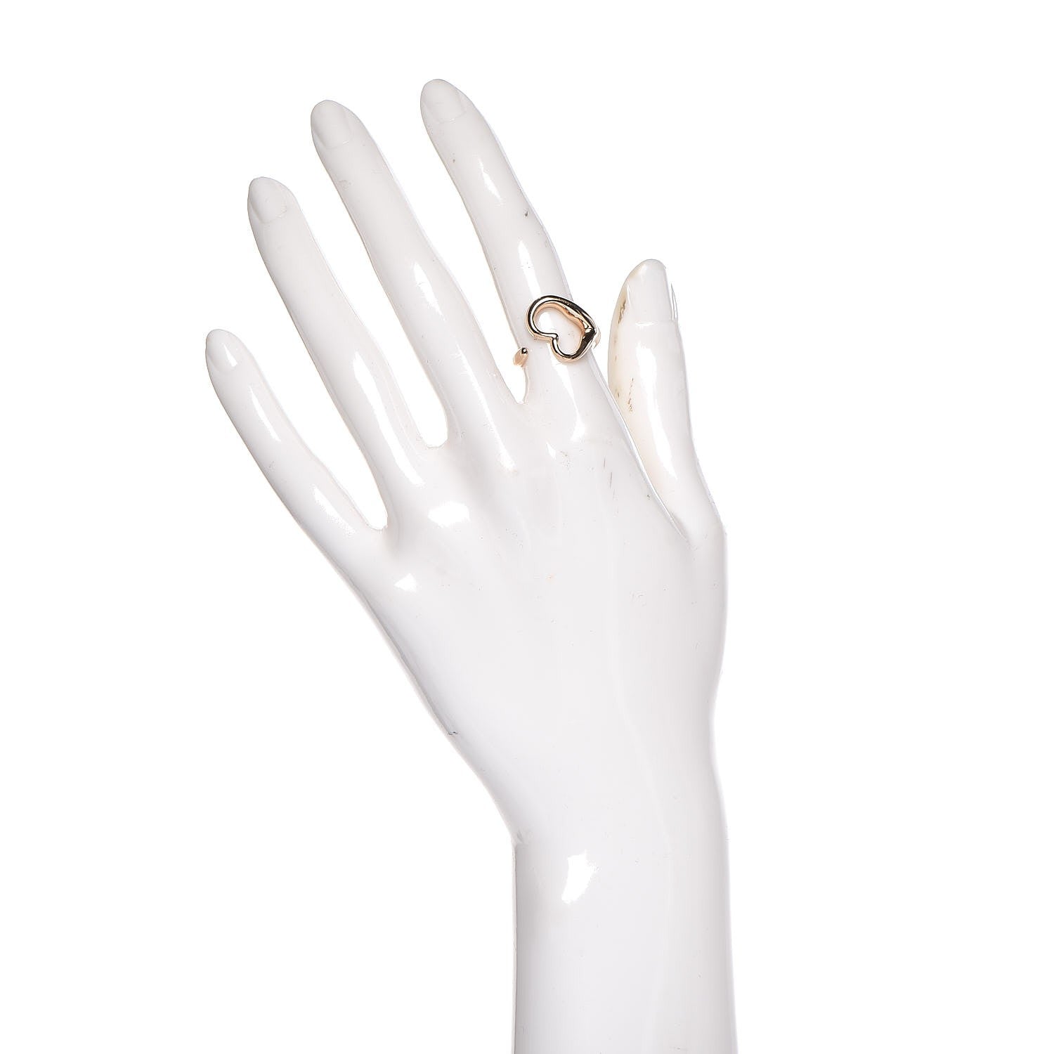 Tiffany 18K Rose Gold Elsa Peretti Small Open Heart Ring 48 4.5 2 of 6