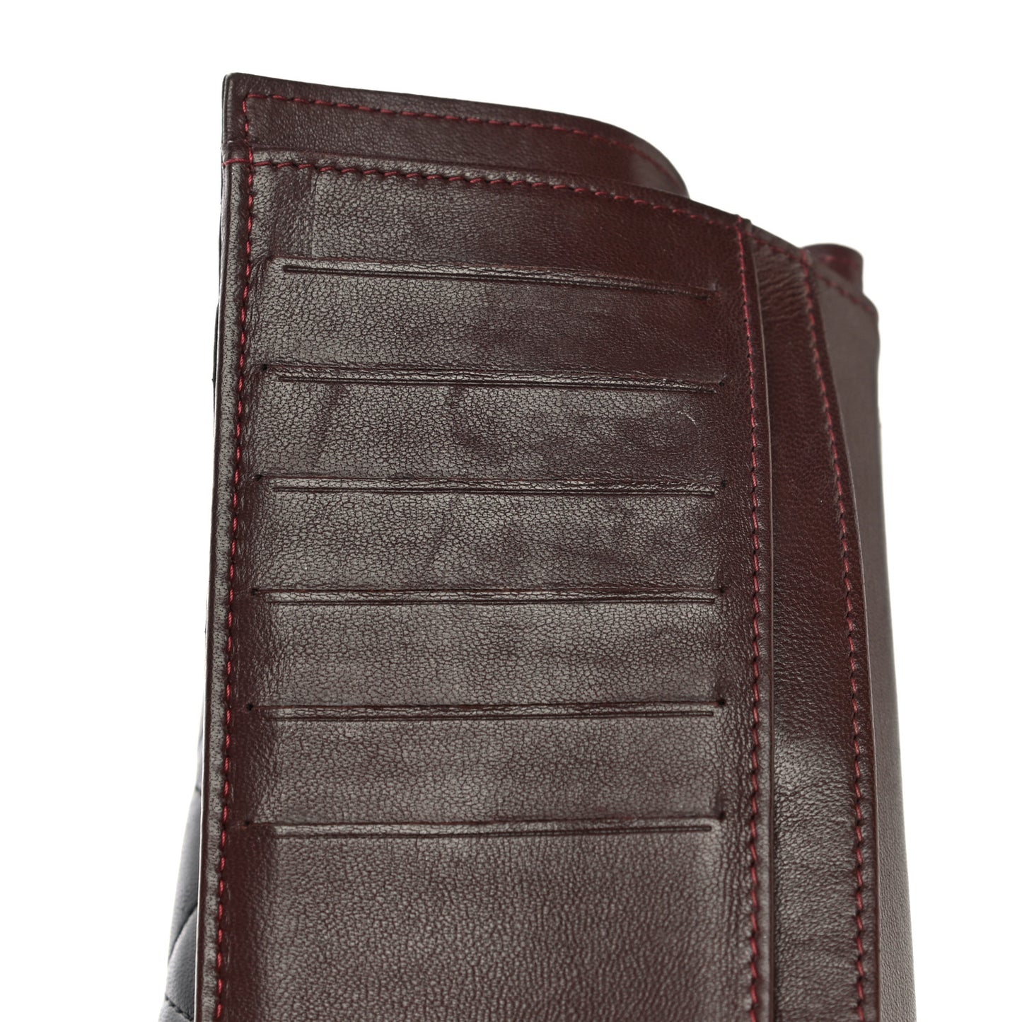 Lambskin Quilted Large Gusset Flap Wallet Black