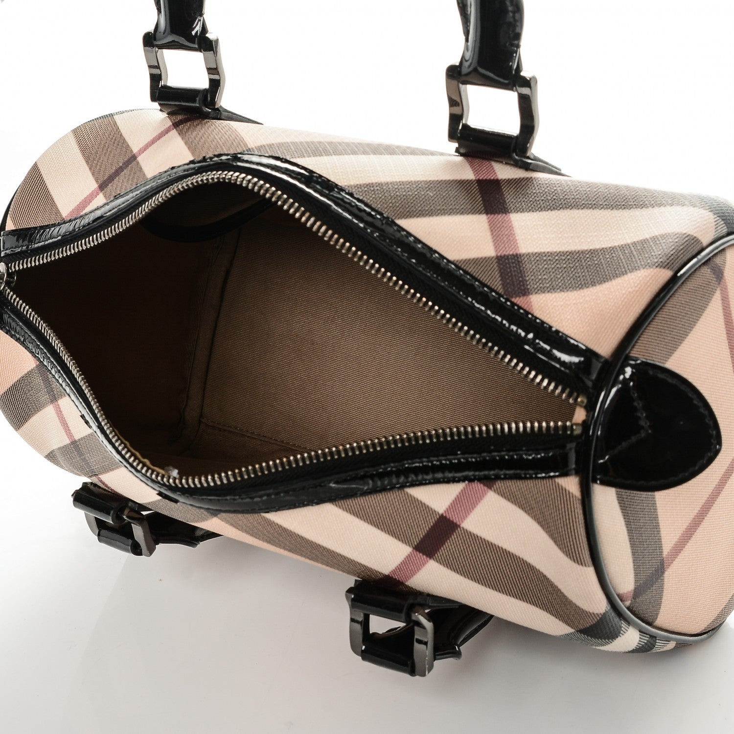 Burberry Nova Check Small Chester Bowling Bag Black 6 of 8