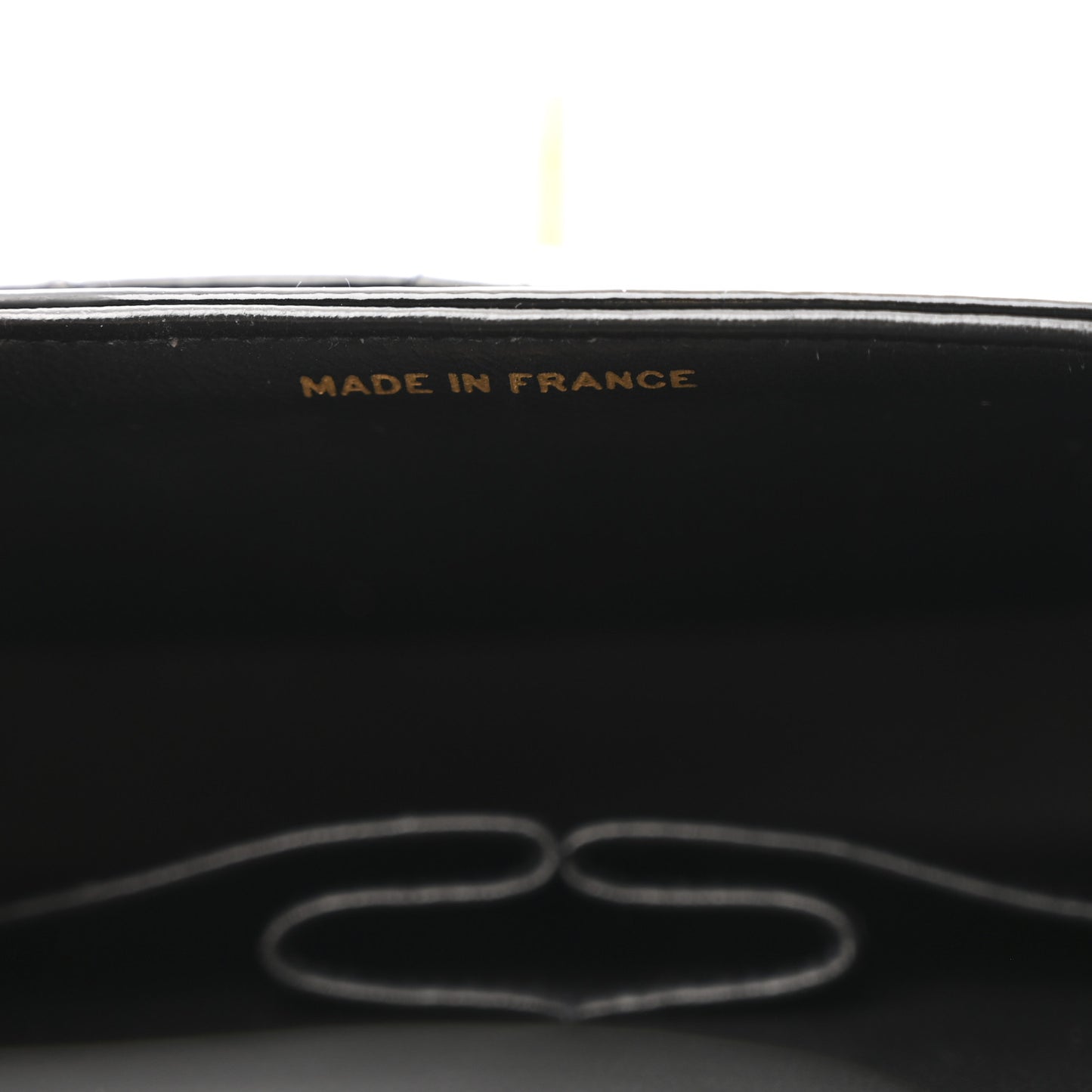 Patent Quilted Medium Double Flap Black