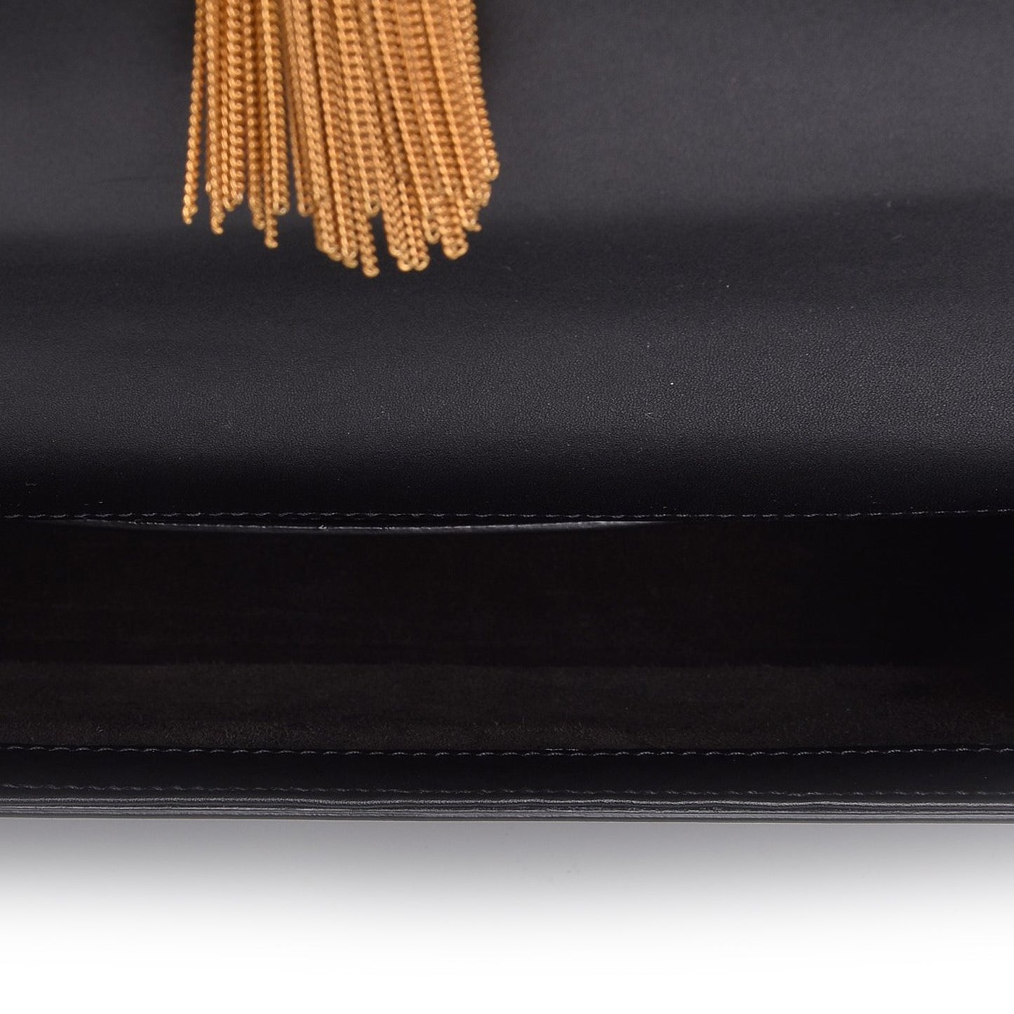Calfskin Classic Monogram Tassel Clutch Black