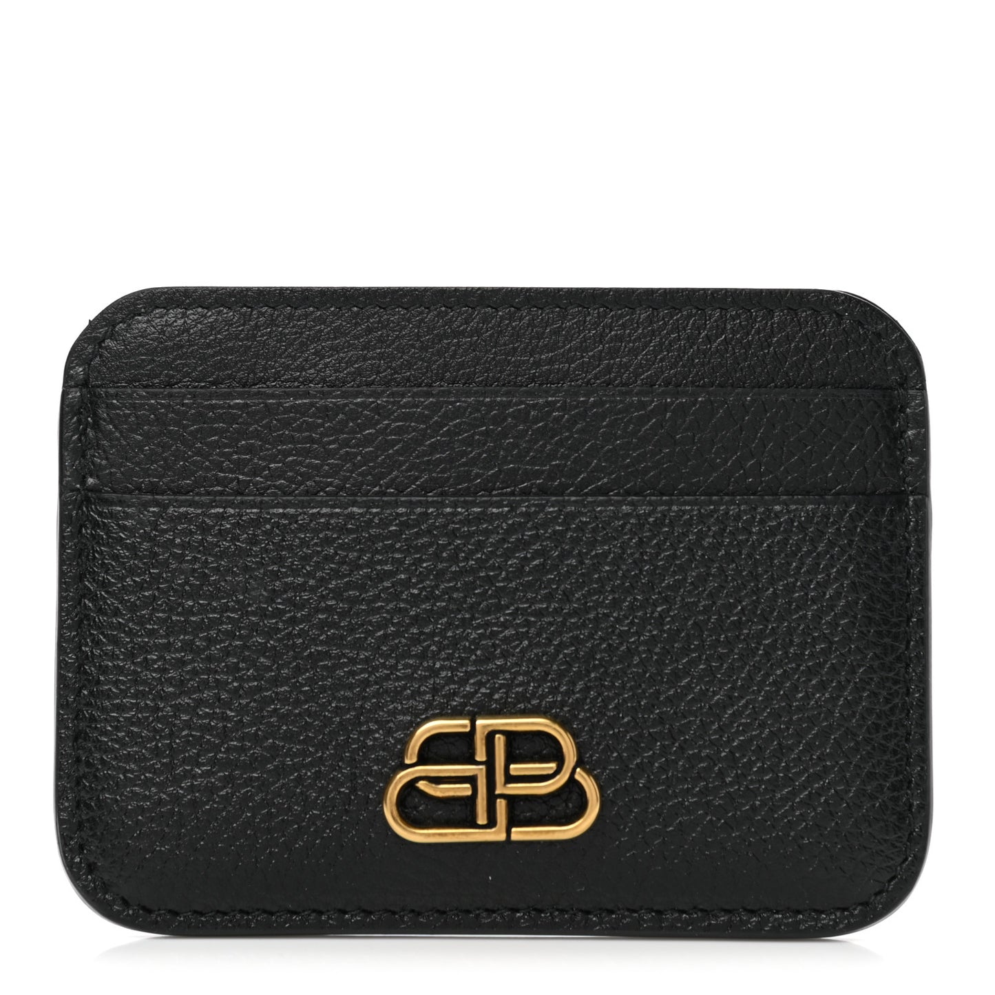 Grained Calfskin BB Card Holder Black