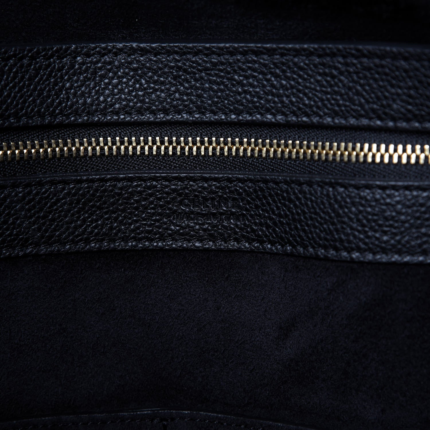 Celine Soft Grained Calfskin Small Belt Cabas Phantom Black 8 of 9