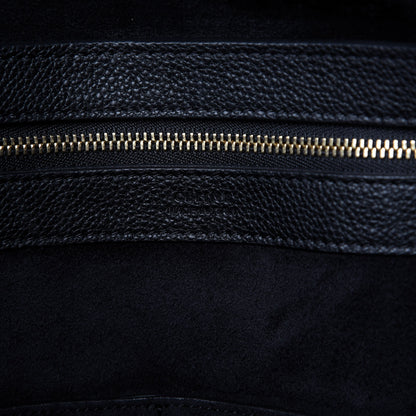 Celine Soft Grained Calfskin Small Belt Cabas Phantom Black 8 of 9
