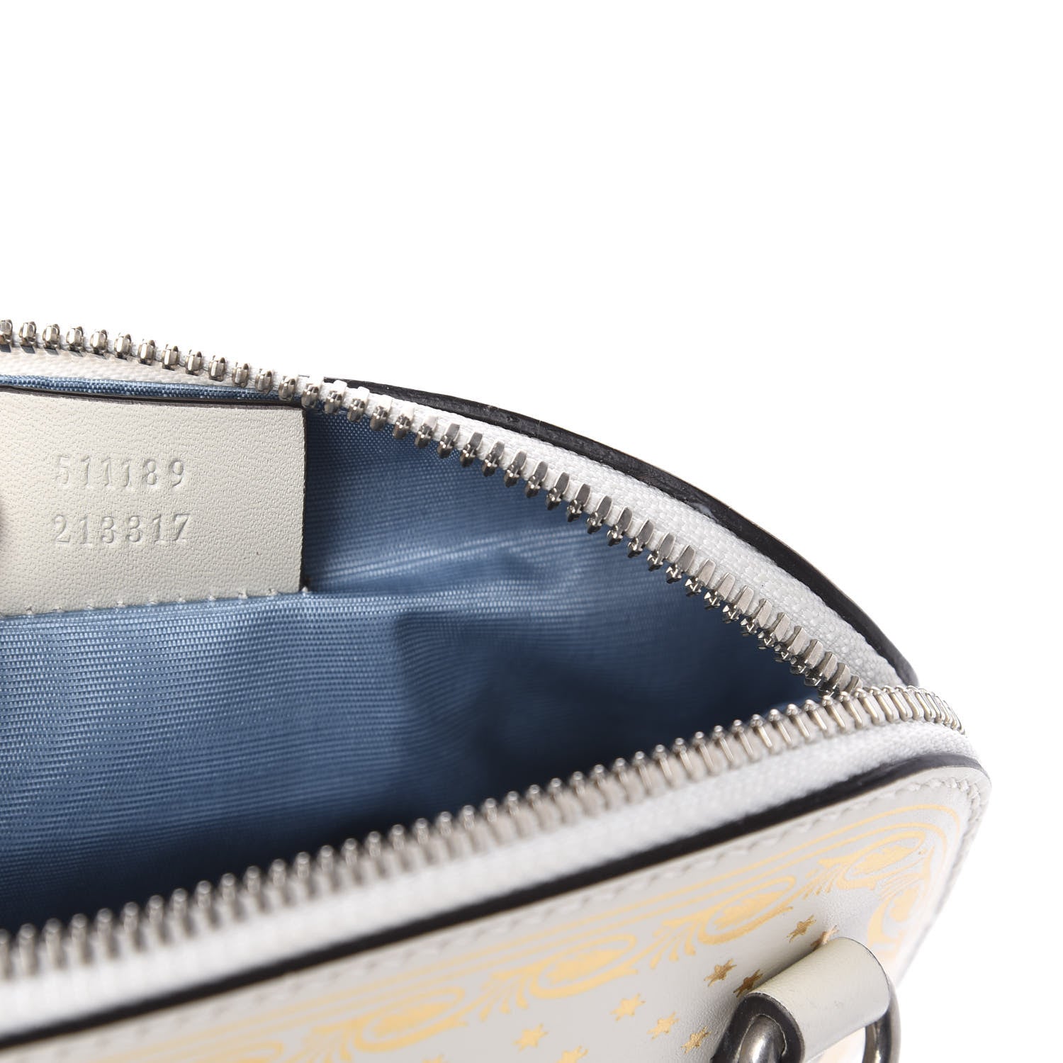 Gucci X SEGA Calfskin GUCCY Stars Mini Dome Shoulder Bag Mystic White Gold 9 of 10