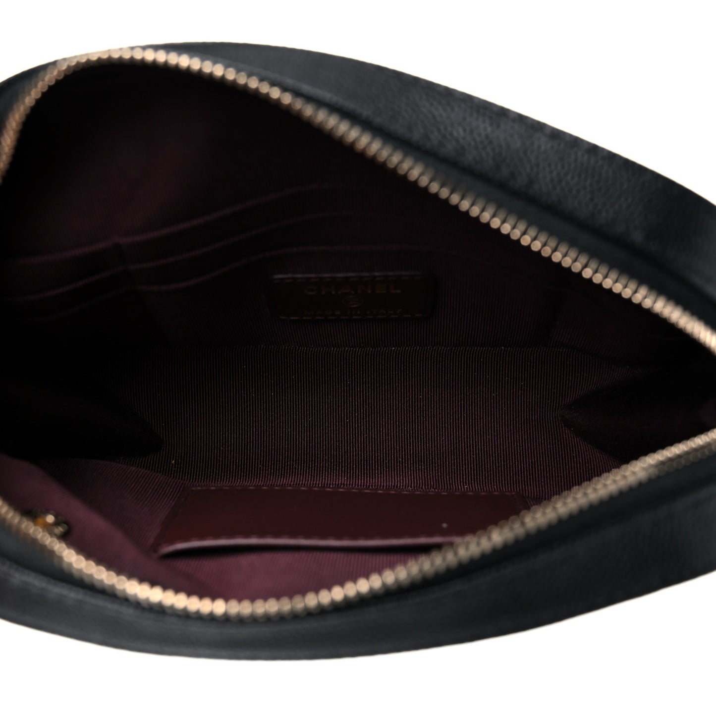 Caviar Quilted Vanity With Chain Black