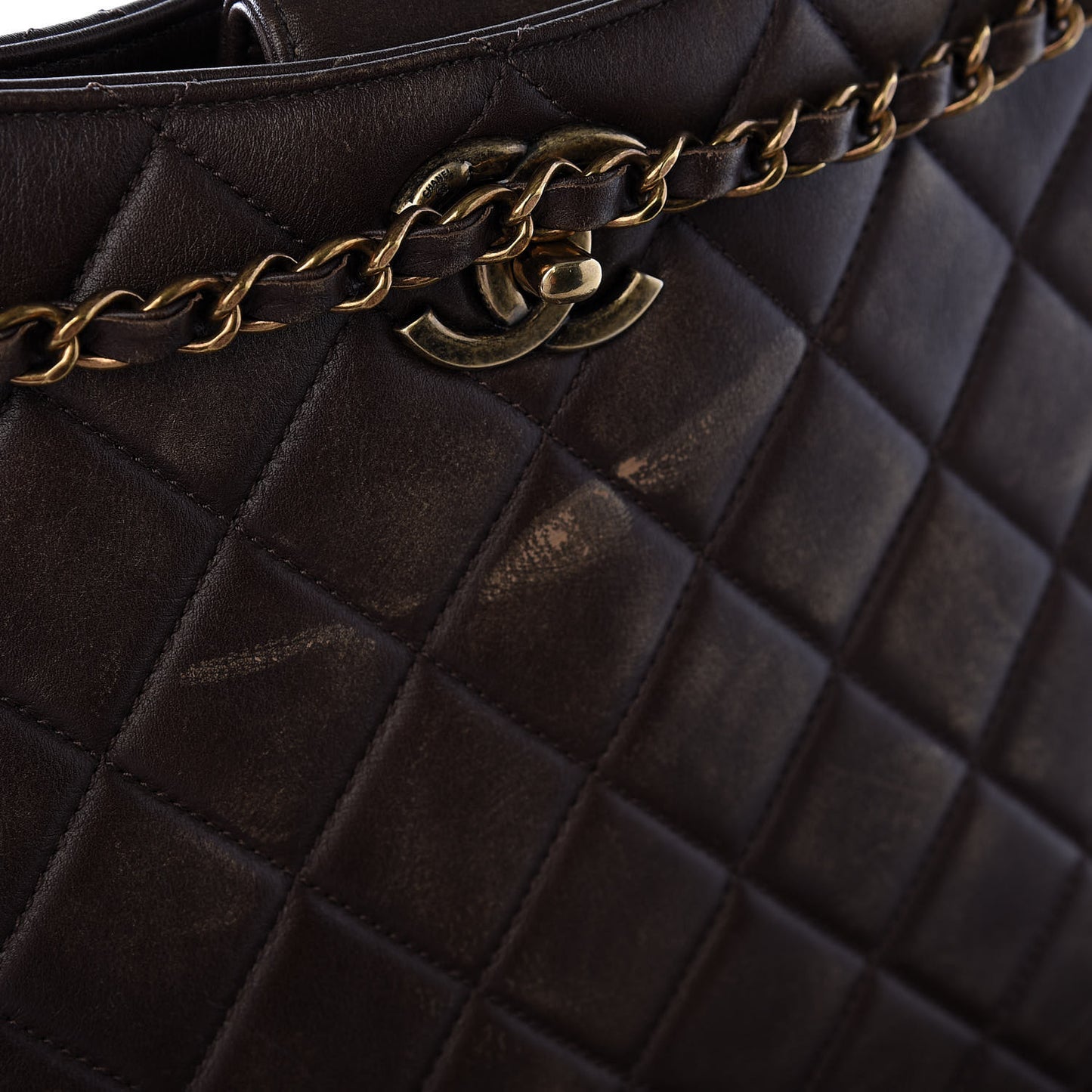Calfskin Quilted Into The Fringe Hobo Brown
