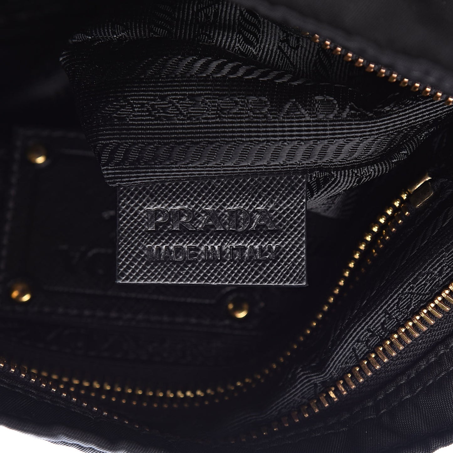 Tessuto Nylon Saffiano Crossbody Bag Black