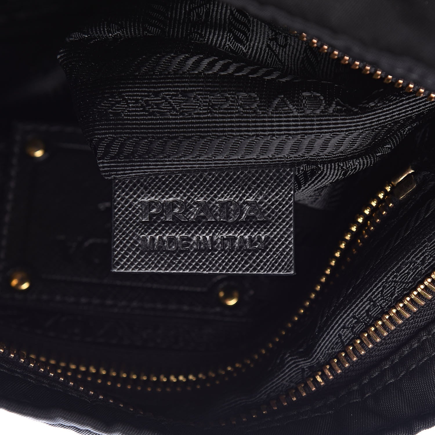 Prada Tessuto Nylon Saffiano Crossbody Bag Black 7 of 9