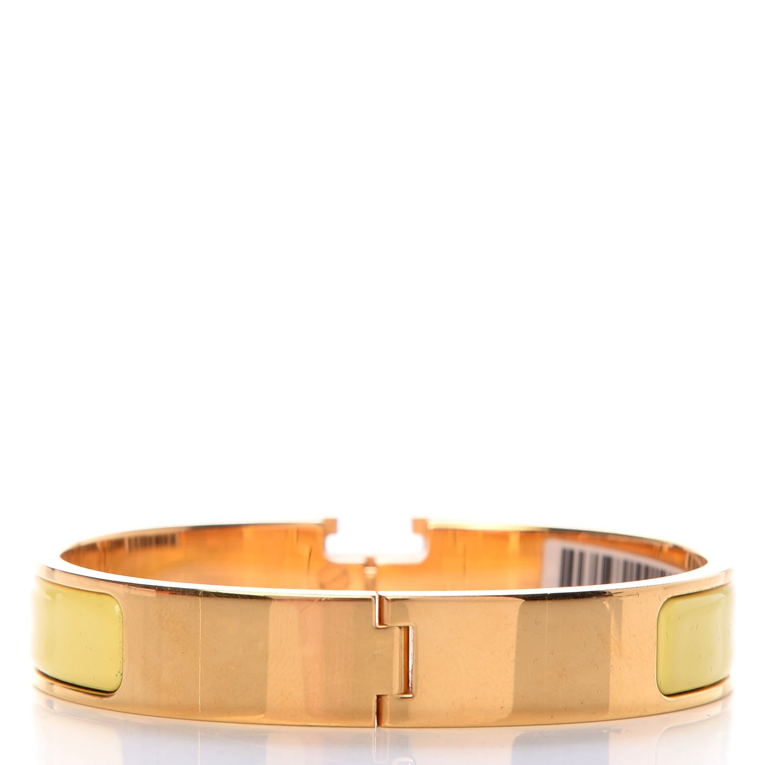 Hermes Enamel Narrow Clic Clac H Bracelet GM Jaune D'Or 3 of 6