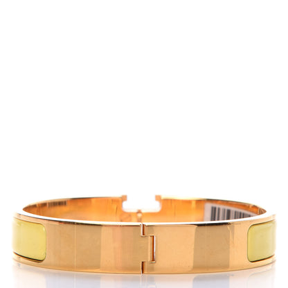 Hermes Enamel Narrow Clic Clac H Bracelet GM Jaune D'Or 3 of 6