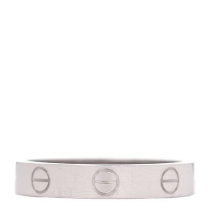 Cartier 18K White Gold 3.5mm LOVE Wedding Band Ring 54 6.75 3 of 4