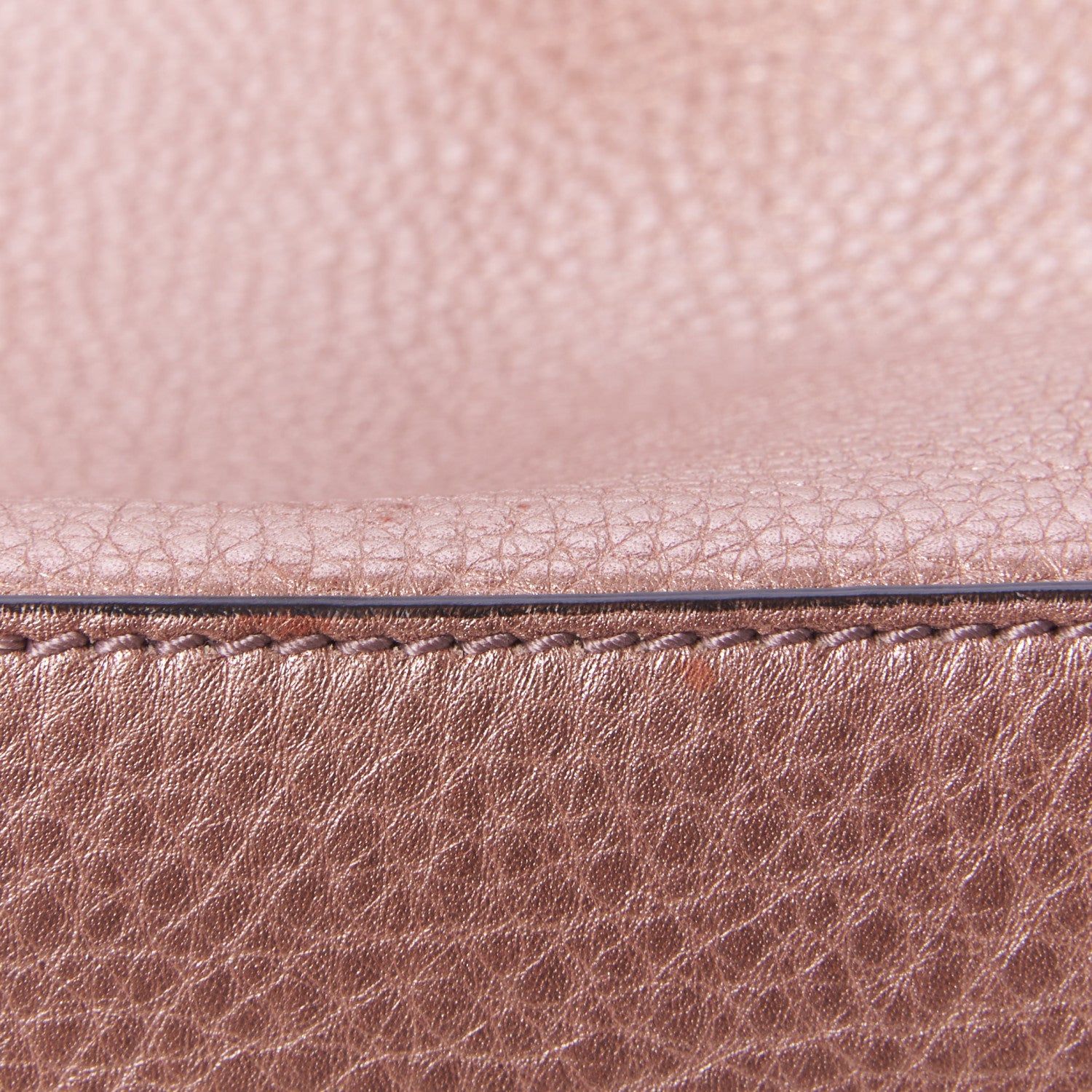 Gucci Metallic Pebbled Calfskin Medium Soho Shoulder Bag Pink 9 of 11