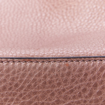 Gucci Metallic Pebbled Calfskin Medium Soho Shoulder Bag Pink 9 of 11
