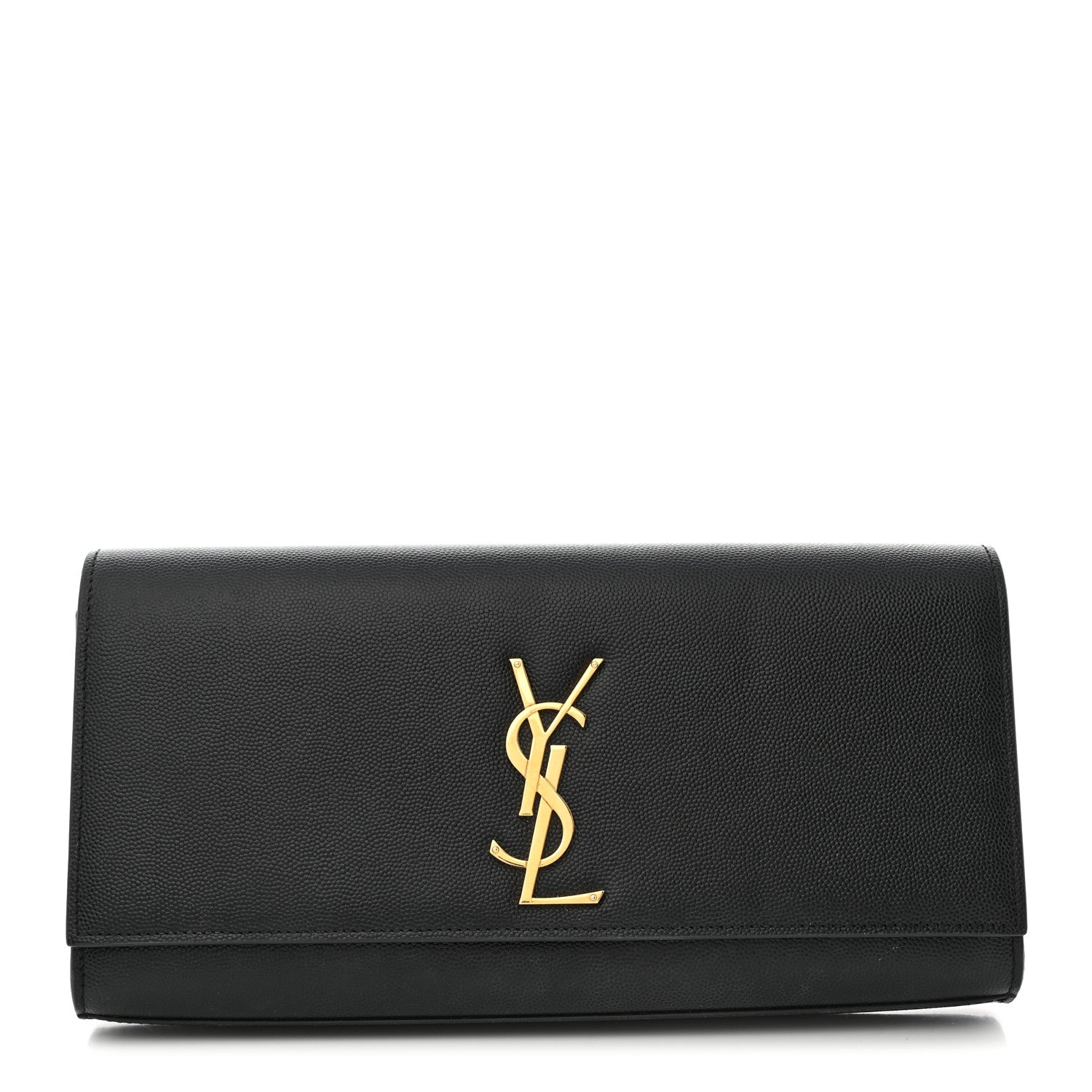 Saint Laurent Grain De Poudre Monogram Cassandre Clutch Black 1 of 10