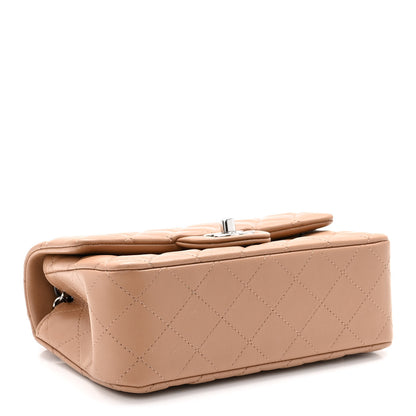 Chanel Lambskin Quilted Mini Rectangular Flap Dark Beige 4 of 11