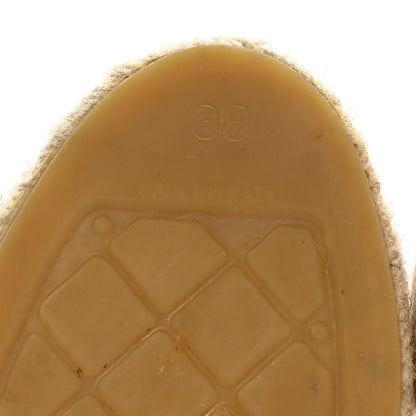 Chanel Lambskin CC Espadrilles 38 Beige Black 6 of 15