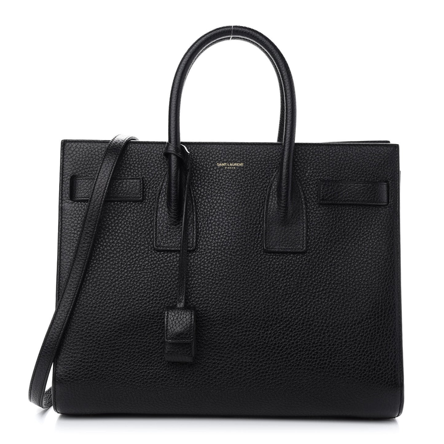 Grained Calfskin Small Sac De Jour Black
