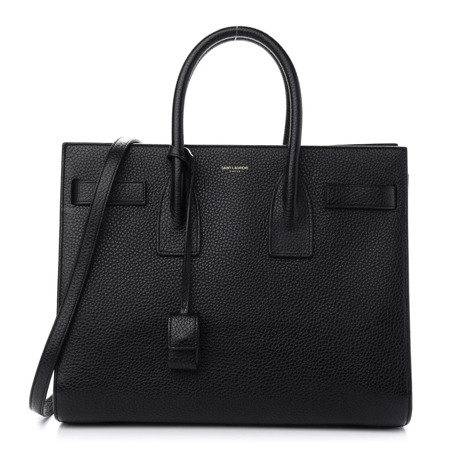 Saint Laurent Grained Calfskin Small Sac De Jour Black 1 of 8