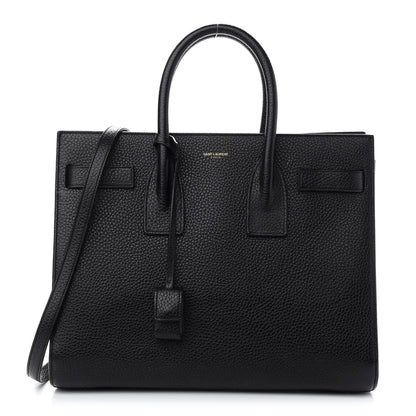 Saint Laurent Grained Calfskin Small Sac De Jour Black 1 of 8