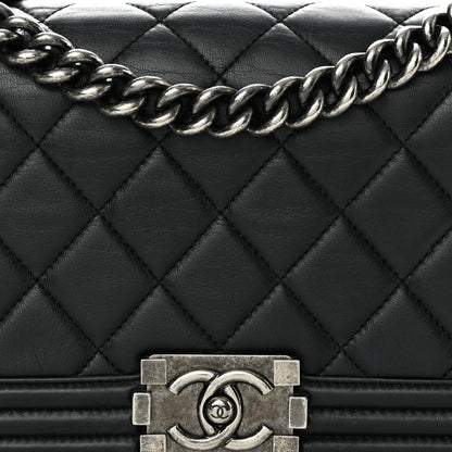 Chanel Calfskin Quilted Medium Boy Flap Black 7 of 10