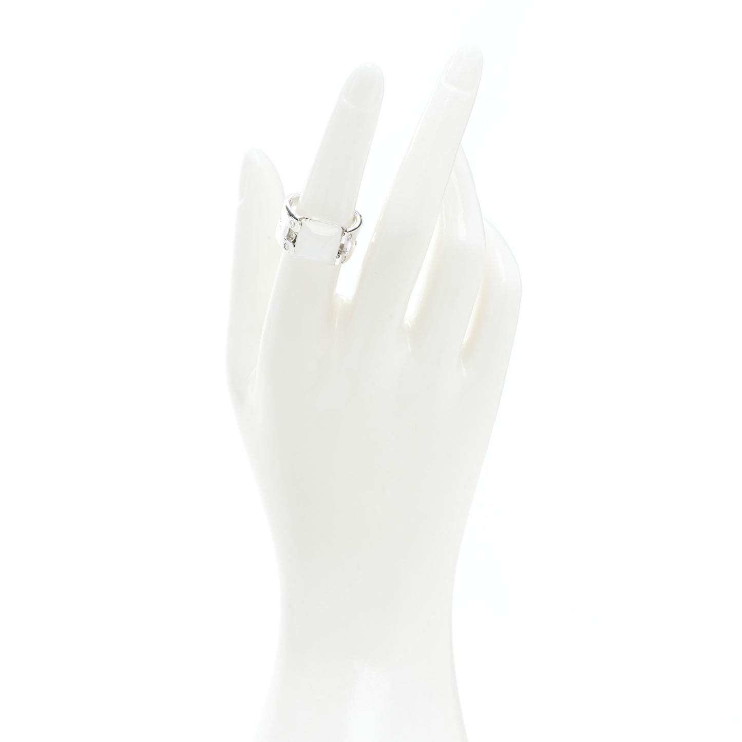 Sterling Silver Diamond Moonstone Medor Ring 52 6
