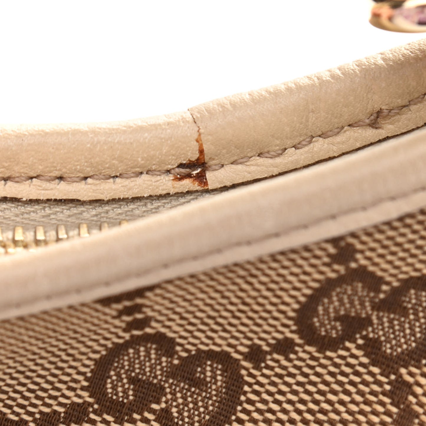 Monogram Medium Abbey D Ring Hobo Off White