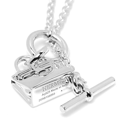 Hermes Sterling Silver Kelly Charm Pendant Necklace 4 of 5