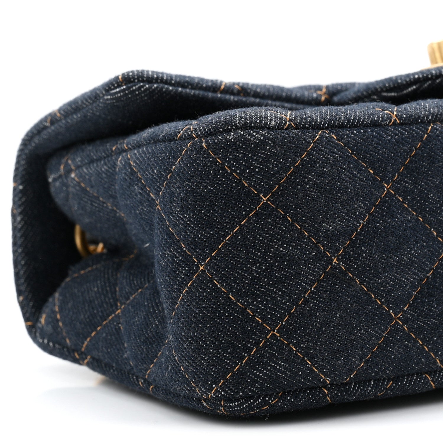 Chanel Denim Quilted Mini Rectangular Flap Dark Blue 9 of 11