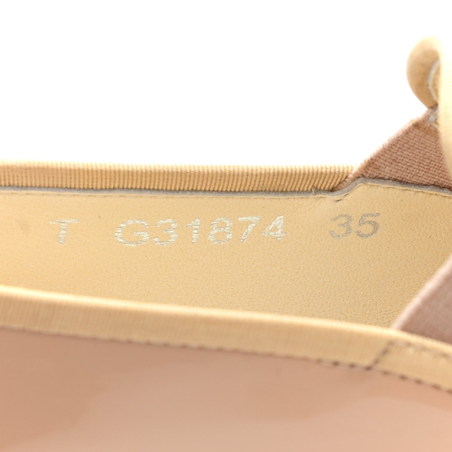 Patent CC Loafers Espadrille 35 Beige