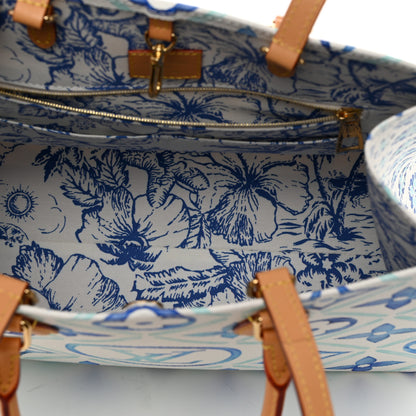 Louis Vuitton Monogram Tiles By The Pool Onthego MM Lagoon Blue 5 of 9