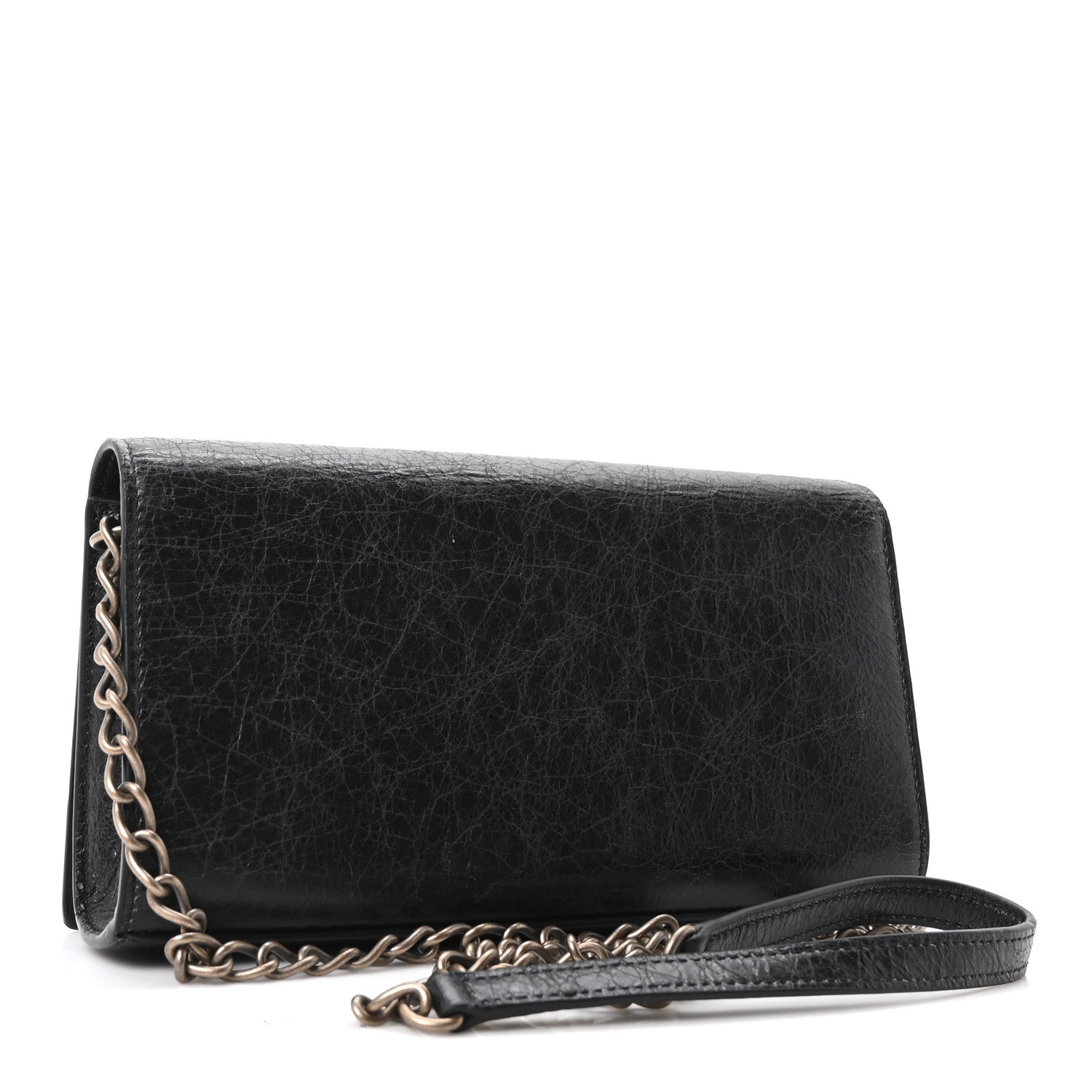 Balenciaga Agneau Giant 12 Brass Wallet On Chain Black 3 of 9