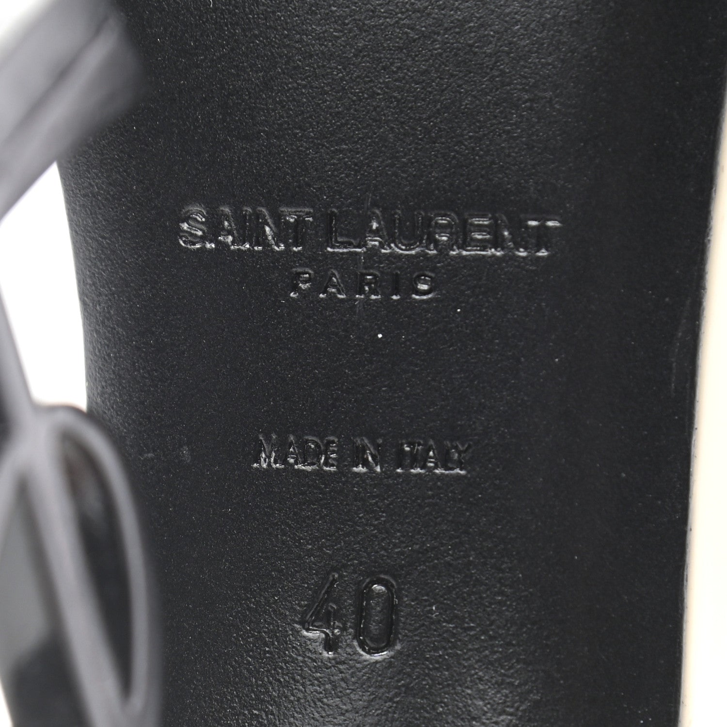 Saint Laurent Patent Calfskin Opyum Sandals 40 White 6 of 8