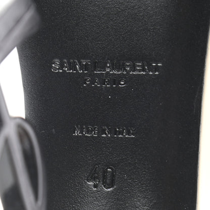 Saint Laurent Patent Calfskin Opyum Sandals 40 White 6 of 8
