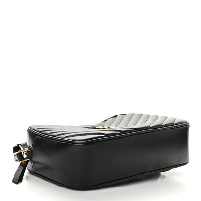 Saint Laurent Calfskin Matelasse Monogram Lou Camera Bag Black 4 of 9
