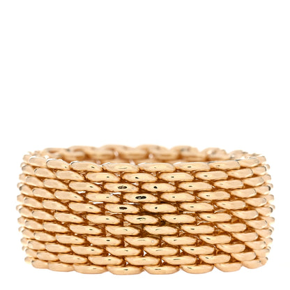 Tiffany 18K Yellow Gold Wide Somerset Mesh Ring 52 6 3 of 4