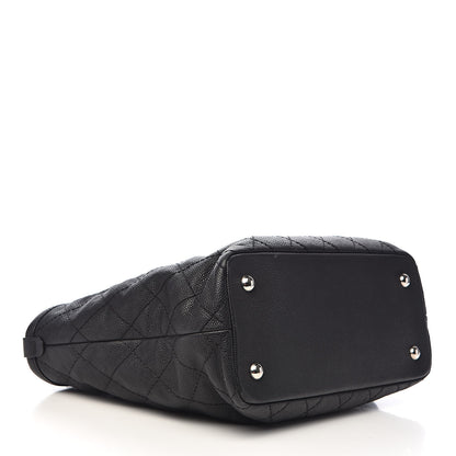 Chanel Grained Calfskin Quilted Small Daily Shopping Tote Black 5 of 12