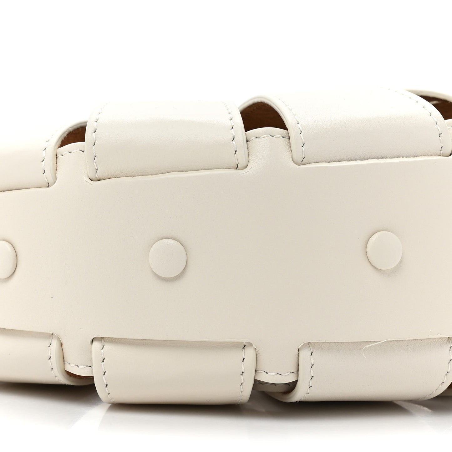 French Calfskin Small Shell White Frost
