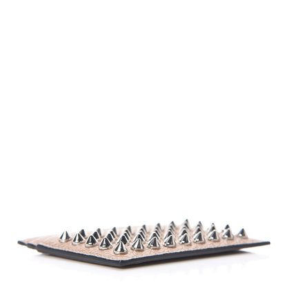 Christian Louboutin Grained Calfskin Spikes Kios Card Holder Cashmere 4 of 8